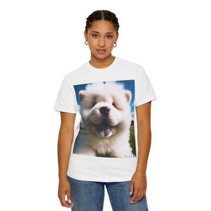 Happy Puppy Unisex Garment-Dyed T-Shirt - Cute Pet Lover Tee