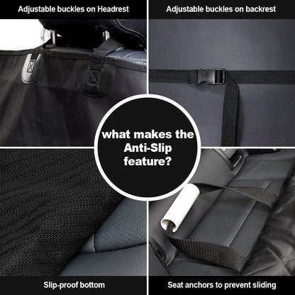 Dog Seat Cover Cars Trucks Suvs, Thick 600D Waterproof Pet Car Seat Cover Dog, Heavy Duty & Wear-Resistant Durable Nonslip Backing with Side Flaps, Scratchproof Dog Front Seat Cover